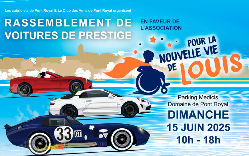 Rassemblement de voitures de prestige – Soutien à l’association La nouvelle vie de Louis